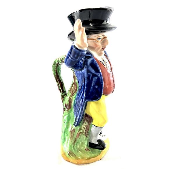 Antique Staffordshire Ware Mr. Pickwick Tall & Skinny Mug 7.25” Tall England - Picture 5 of 8